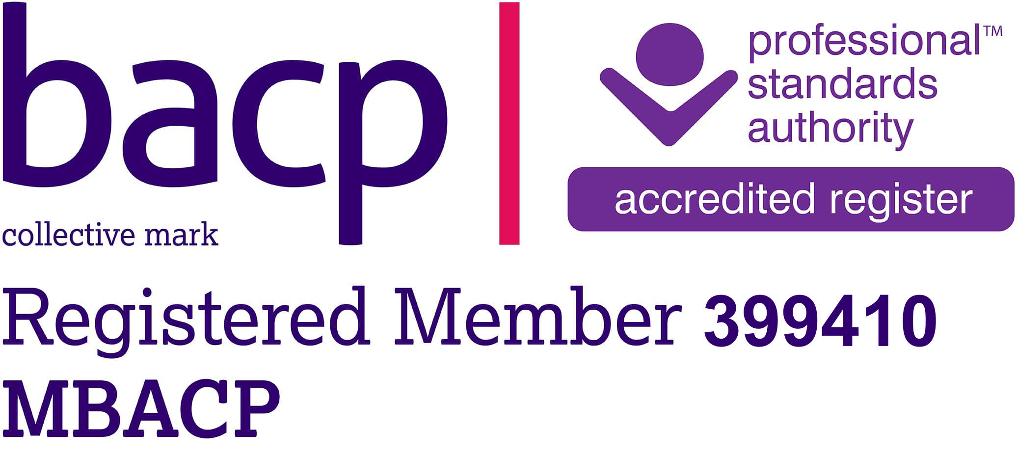 BACP Logo Registered Member 399410